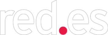 Logo de Red.es con texto en negro y un punto rojo
